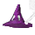Purple Skull Wizard Hat Ornament