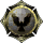 Gold Trim Black Iron Shield Ornament